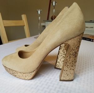 Gold Glitter High Heels